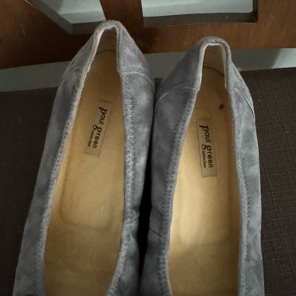 Paul Green sky blue suede wedges with bow tie 5.5 - Picture 7 of 12